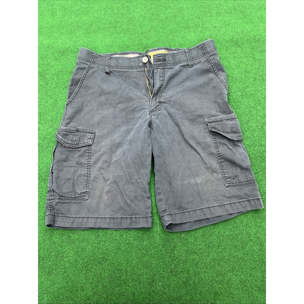 Lee Extreme Motion Cargo Shorts Mens 34 Blue Stretch Utility Pockets